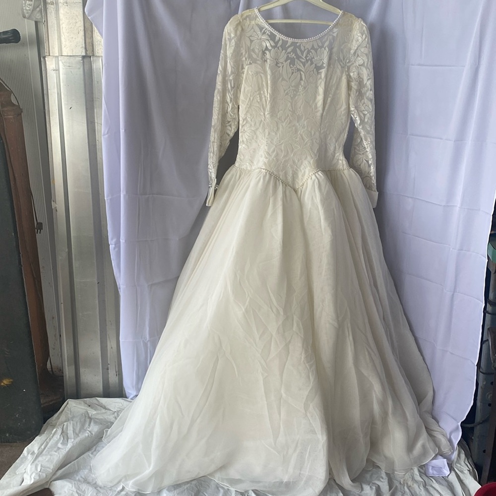 Ivory wedding dress custom made